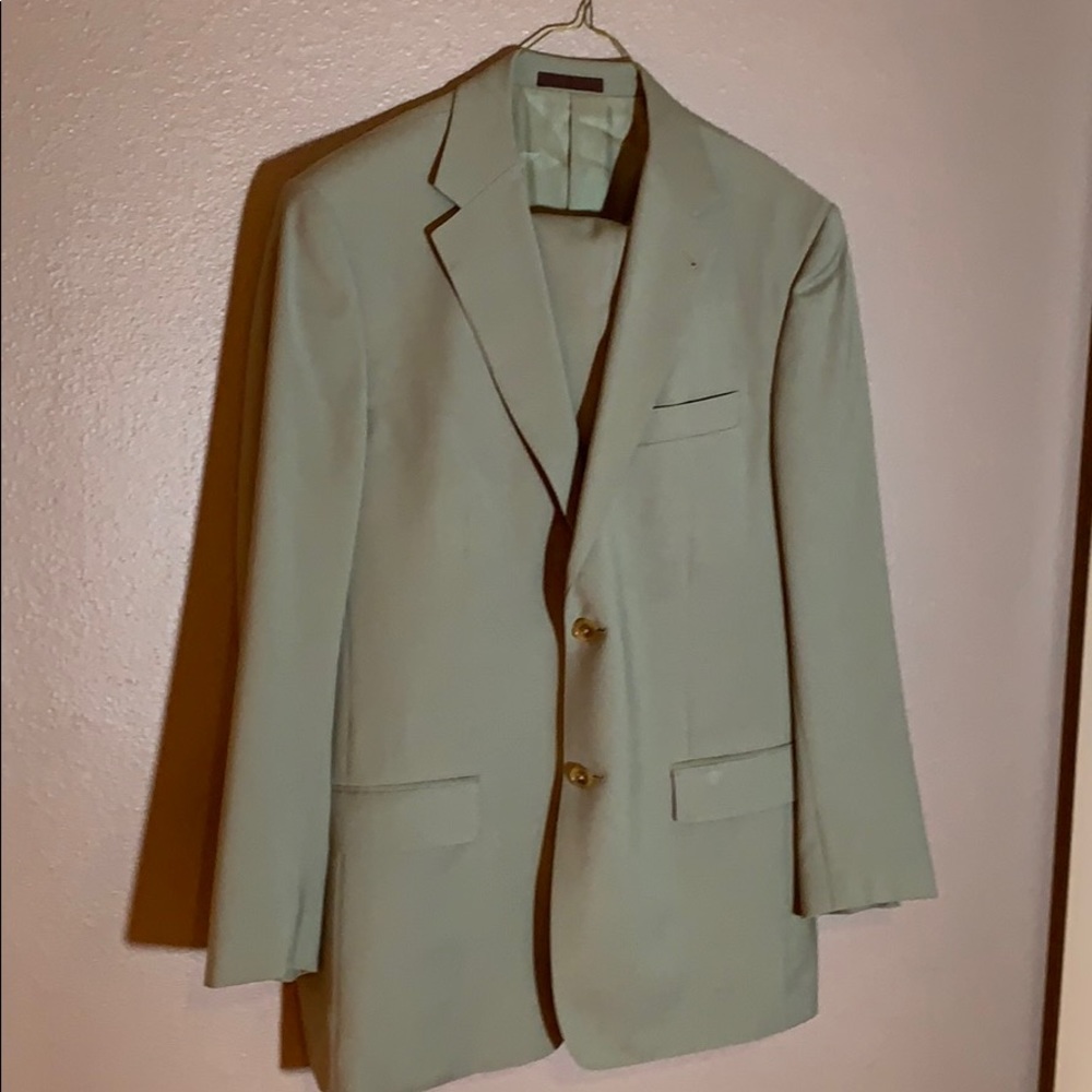 Tan suit